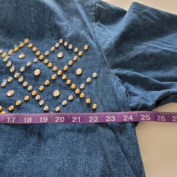 Vintage Geopetto studded Oversized jean jacket - Picture 4 of 9